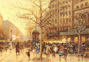 パリのストリートシーン パリのガッシュ ウジェーヌ・ガリアン・ラルー Oil Paintings